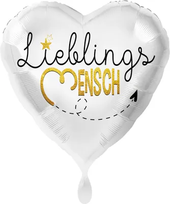 Produktbild von 18"/Ø43cm Herz Folienballon  "Lieblingsmensch"