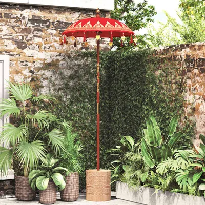 Immagine prodotto di vidaXL Ombrellone balinese rosso 125 x 125 x 260 cm
