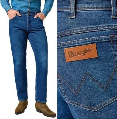 Produktbild von WRANGLER, Herren Jeanshosen, Straight fit, TEXAS, W32 L34, Blau, Jeans, baggyjeans, buggy