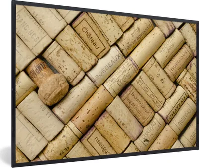 Produktbild von MuchoWow® Gerahmtes Poster Ordentlich gefeilte Korken 30x20 cm - Poster mit Schwarzem Bilderrahmen Wandposter Rahmen Foto Bilder - Kunstdruck - Bild-Poster
