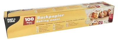 Produktbild von 6x PAPSTAR Backpapier Großverbraucherrolle 100 m x 38 cm braun in Faltschachtel
