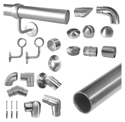 Produktbild von Edelstahlrohr Ø 42,4 x 2,0 mm V2A I 70 cm I Geländer für Treppen und Handläufe selbst gestalten