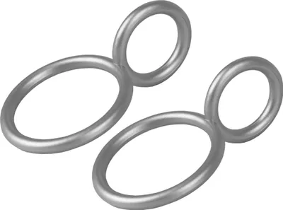 Immagine prodotto di Anelli decorativi per tende in argento opaco in confezione da 8, anelli per tende - tipo A