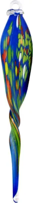 Produktbild von Gartenskulptur Glaszopf zum Hängen blau/bunt