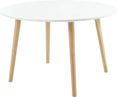 Imagen del producto de Silecomplaza - Mesa redonda Oratello, lacada en blanco, diámetro de 160 cm, para 4 a 6 personas