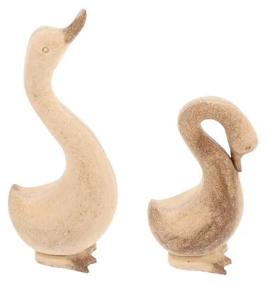 Productafbeelding van Omgoods - Houten Ganzenfiguren voor Creatief Handwerk en Decoratie