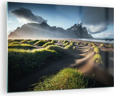 Produktbild von Bilder auf glas - Vulkan Natur - 70x50cm - Glasbilder - Wandbilder - Bilder - Kunstdruck - zum Aufhängen bereit - Wanddekoration aus Glas - Glas Bilder - Wandbild auf Glas - Einteilig - GAA70x50-3496
