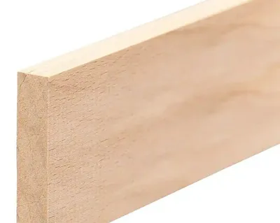 Produktbild von 2,70 m | Bürkle Naturbelassen 70x22x2000mm Sockelleiste Buche Massivholz, Rechteckleiste Unbehandelt, Besonders Beanspruchbar, Natürlicher Look, Hohe Oberflächenqualität