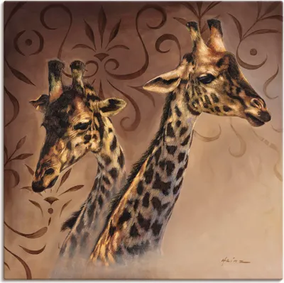 Produktbild von ARTland Leinwandbild Giraffen Größe: 40x40 cm