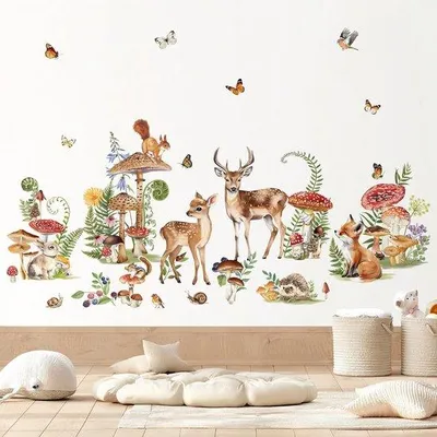 Produktbild von Wandsticker Tiere Dschungel 2 Blätter 30x90cm