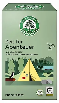 Produktbild von Lebensbaum Zeit für Abenteuer, -Kräutertee, würzig, mit Kiefernsprossen, 20 Teebeutel - 40g