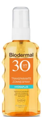 Produktbild von Biodermal Transparantspray hydraplus SPF30 175ML Zonnebrand