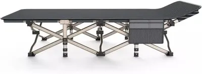 Produktbild von Klappbare Feldbett-Sonnenliege FB26 in Schwarz für Camping