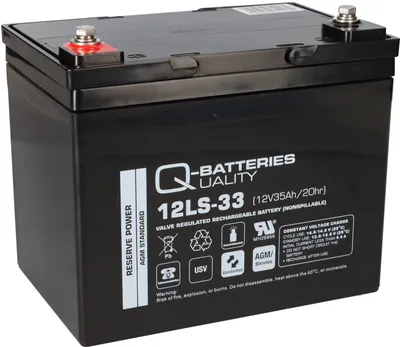 Obrázek produktu pro Q-Batteries 12LS-33 / 12V - 35Ah olověná baterie standardní typ AGM - 10 let typ