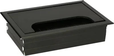 Immagine prodotto di KOTARBAU® Passacavo in alluminio 120x80mm per mobili Nero Scatola per cavi Uscita per cavi Angolare Anodizzato