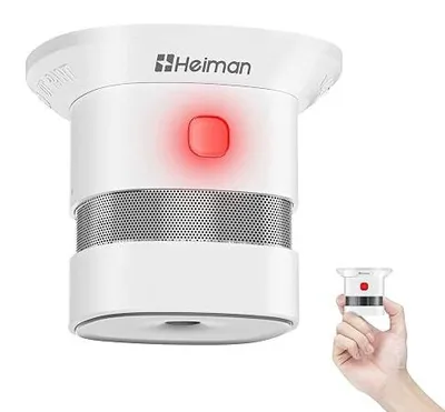 Zdjęcie produktu dla Czujka dymu fotoelektryczna heiman bateria 10 lat EN14604 alarm