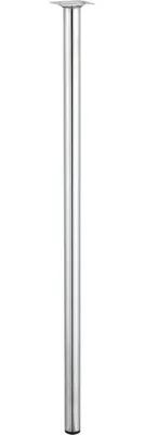 Image de Pied de table cylindrique fixe acier chromé gris, 80 cm