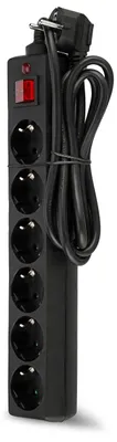 Produktbild von REV Steckdosenleiste 6-Fach, 1,4m, ÜSS 14.000A, 3500W, schwarz