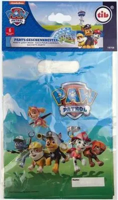 Produktbild von TIB Heyne Geschenkebeutel 'Paw Patrol' bedruckt, 6 St.