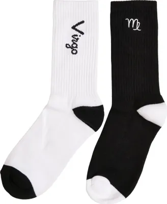 Immagine prodotto di Mister Tee Accessories MT2235 | Zodiac Socks 2-Pack Socks - Colore: nero/bianco virgo - Taglia: 43-46