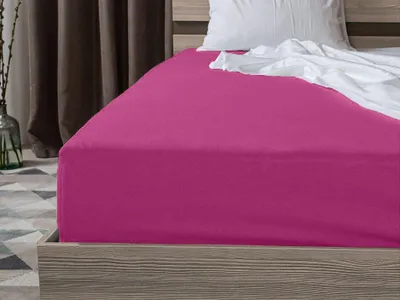 Produktbild von Spannbettlaken aus Baumwolle, Standardgröße 90x200, lila