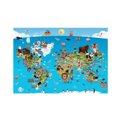 Obrázek produktu pro ANATOLIAN Puzzle kreslená mapa světa 260 dílků