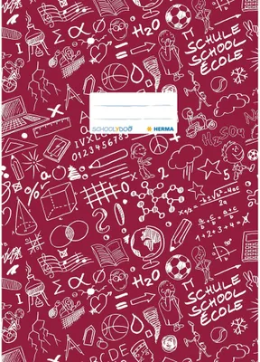 Produktbild von HERMA Heftschoner A4 SCHOOLYDOO weinrot, Burgund, Kariertes Papier, A4, Polypropylen (PP), 213 mm, 305 mm