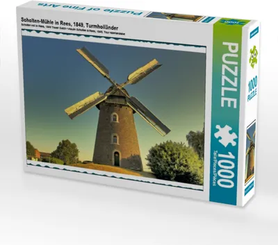 Produktbild von Calvendo Scholten-Mühle in Rees, 1849, Turmholländer 1000 Teile Puzzle quer 640x480mm, N N; 7414578