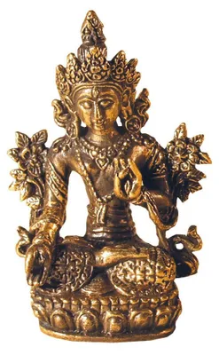 Produktbild von Figur der Serie Tara, aus Messing gefertigt, in Weiß, 3 cm Höhe, 5 cm Breite