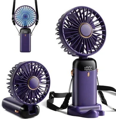 Immagine prodotto di Azomor: mini ventilatore portatile ricaricabile con cinque velocità e funzione di aromaterapia