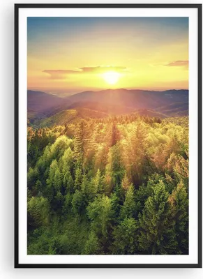 Produktbild von Gerahmtes Poster - Schwarzer Rahmen - Berge Natur - 70x100 cm - Wand Bild - Wanddeko - Wandbilder - Kunstposter - Wandposter - Bilderrahmen - Bilder - Kunstdruck - Wandbild - P2BPA70x100-3697