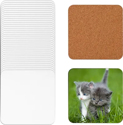 Productafbeelding van Sublimatie Vierkante Onderzetters - Set van 40
