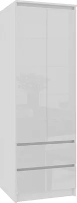 Immagine prodotto di Akord Armadio Star Bianco/Bianco Lucido 60X51X180 Cm