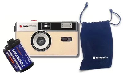Image de Appareil photo argentique AgfaPhoto 35mm, couleur noir, avec film et batterie