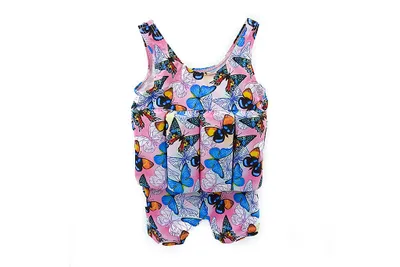 Imagen del producto de Traje de baño infantil con flotadores, talla 100 - Motivos de mariposas