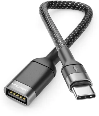 Produktbild von deleyCON USB-C auf USB-A Adapter 2.0 OTG Typ-C Stecker auf A-Buchse