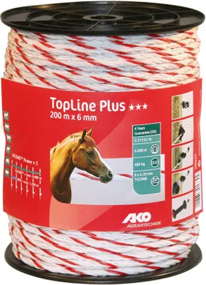 Produktbild von 200 m Weidezaunseil TopLine Plus Ø 6 mm Bruchlast 400 kg 6 x 0,30 mm TRICOND