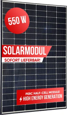 Produktbild von Solarmodul Photovoltaikpanel 550 W Mono Photovoltaik Fotovoltaik Stromerzeugung