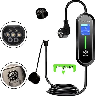 Image de Chargeur EV portable, puissance 3,5 kW, courant de charge réglable, neuf 3,5 mètres Type 2