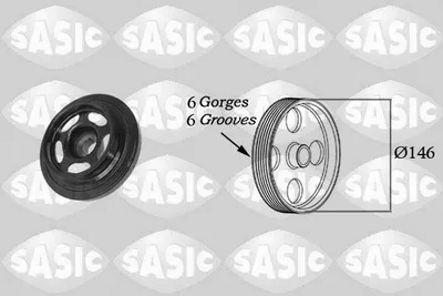 Produktbild von SASIC 2156059 Riemenscheibe Kurbelwelle passend für MERCEDES-BENZ E-Klasse Limousine (W211) 138mm
