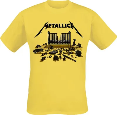 Produktbild von Metallica T-Shirt Herren Simplified Cover (M72) gelb XL
