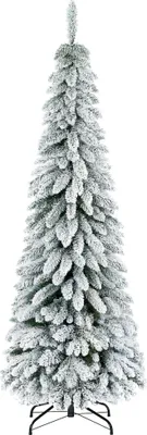 Produktbild von Künstlicher Weihnachtsbaum, 1,80 m, mit 523 Zweigen, Kunstschnee, lebensechtes Aussehen, schlanke Form