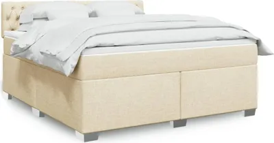 Produktbild von Maison Exclusive - Boxspringbett mit Matratze Creme 180x200 cm Stoff