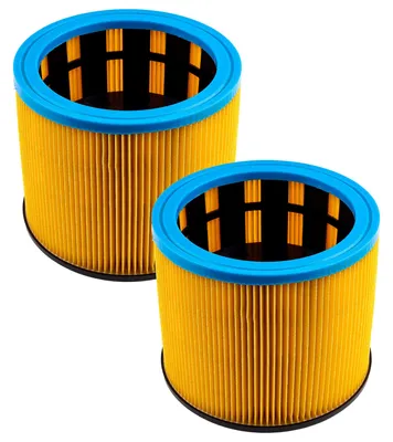 Produktbild von vhbw 2x Faltenfilter kompatibel mit Starmix GS, AS, NSG, HS Staubsauger - Patronenfilter Blau Gelb, 7200 cm²