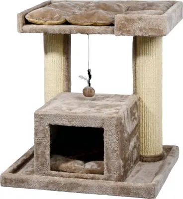 Produktbild von Kratzbaum dobar Premium Kratzbaum Softy" Holz, Sisal, Polyester Braun 64 x 70 x 60 cm"