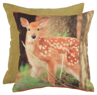Produktbild von Kissenhülle Rehkitz - Zierkissenhülle mit niedlichem Tiermotiv 45x45cm