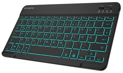 Zdjęcie produktu dla Klawiatura Bluetooth z podświetleniem w 7 kolorach, czarna