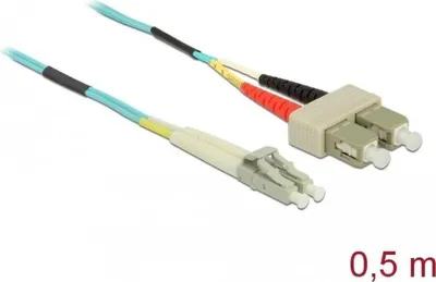 Image de DELOCK Cable câble fibre optique LC vers SC Multimode OM3 0.5 m