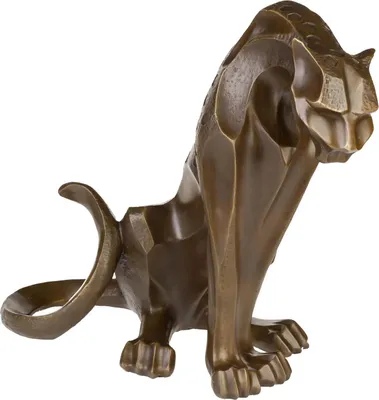 Produktbild von Bronzeskulptur nach Notari Replikat Retro Jaguar Panther Bronze Figur Bronzefigur Skulptur Antik-Stil