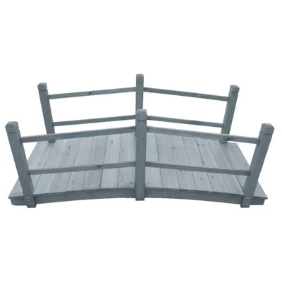 Image de vidaXL Pont de jardin Gris 140x60x56 cm Sapin massif
